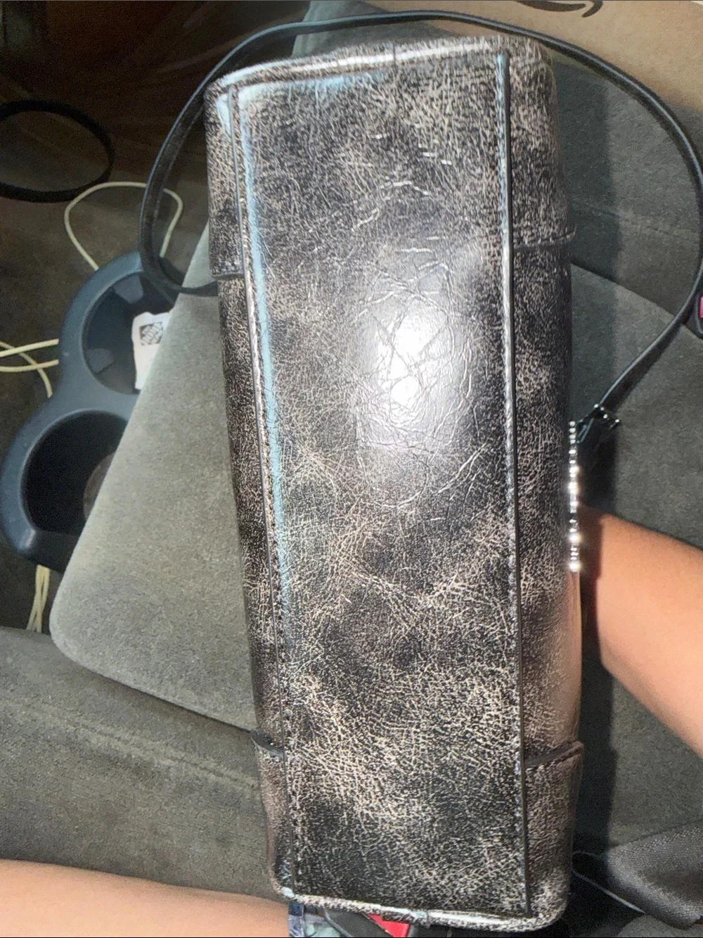 Michael Kors Metallic Black Mini Satchel